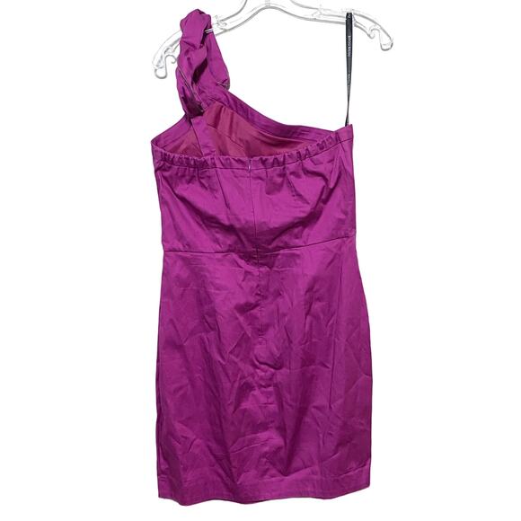 Bisou Bisou One Shoulder Dress Women 10 Pink Purple Barbiecore Date Night Party - Picture 2 of 8